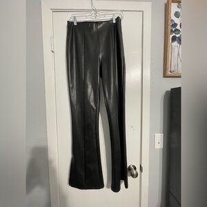 Abercrombie & Fitch Black Leather Straight Leg Pants